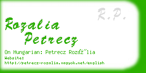 rozalia petrecz business card